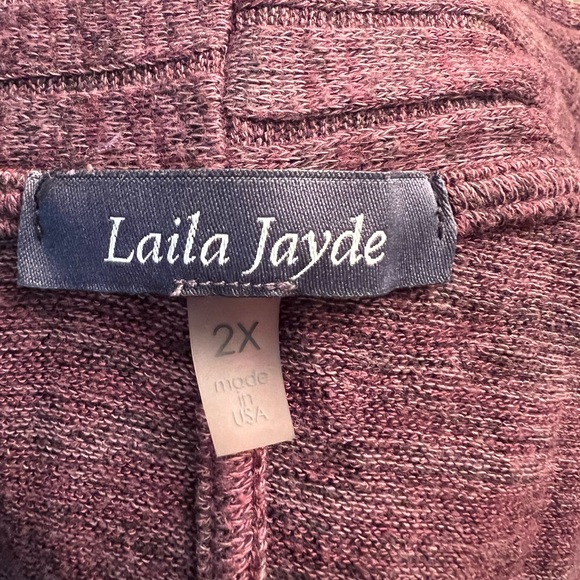 Laila Jayde Purple Cardigan Size 2X - Picture 5 of 7